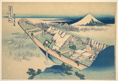 Ushibori w prowincji Hitachi (Jōshū Ushibori), z cyklu „Trzydzieści sześć widoków góry Fuji” (Fugaku sanjūrokkei) autorstwa Katsushika Hokusai