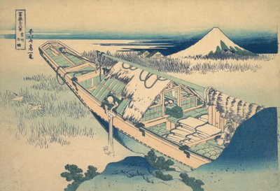 Ushibori w prowincji Hitachi Joshu Ushibori, z cyklu Trzydzieści sześć widoków…, ca. 1830-32. autorstwa Katsushika Hokusai