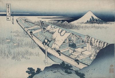 Ushibori w prowincji Hitachi, z cyklu „Trzydzieści sześć widoków góry Fuji” autorstwa Katsushika Hokusai