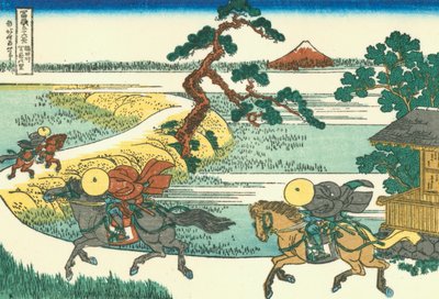 Wioska Sekiya nad rzeką Sumida, ok. 1830 (odbitka drzeworytnicza) autorstwa Katsushika Hokusai