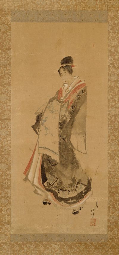 Wędrująca kurtyzana autorstwa Katsushika Hokusai