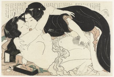 Wdowa i młody człowiek Roślina Adonis (tytuł serii) Fukujuso (tytuł serii) autorstwa Katsushika Hokusai