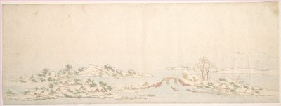 Zimowy pejzaż autorstwa Katsushika Hokusai