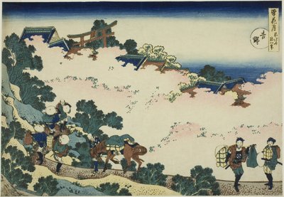 Yoshino, z serii „Śnieg, księżyc i kwiaty (Setsugekka)” autorstwa Katsushika Hokusai