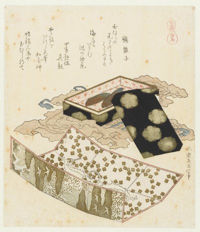 koniki morskie Kaiba (tytuł na obiekcie) Seria z końmi (tytuł serii) Umazukushi (tytuł serii na obiekcie) autorstwa Katsushika Hokusai