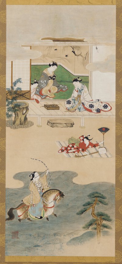 Yoichi z Bakłażana, okres Edo, 1615-1868. autorstwa Kawamata Tsuneyuki