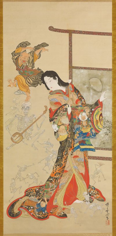 Piekielna gorąca woda autorstwa Kawanabe Kyosai