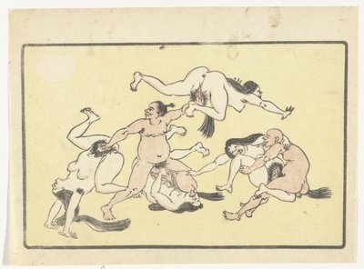 Orgia Wielki Ogon (tytuł serii) autorstwa Kawanabe Kyosai