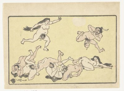 Orgia Wielki Ogon (tytuł serii) autorstwa Kawanabe Kyosai