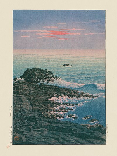 Poranek na przylądku Inubō autorstwa Kawase Hasui