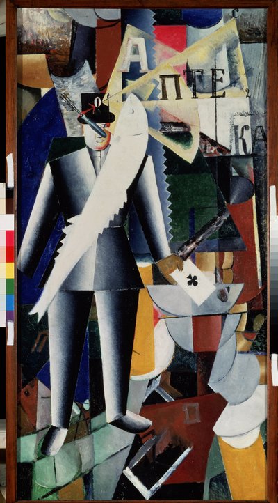 Lotnik. Obraz Kasimira Severinovicha Malewicza (Malevich, Malevic) (1878-1935), olej na płótnie autorstwa Kazimir Severinovich Malevich