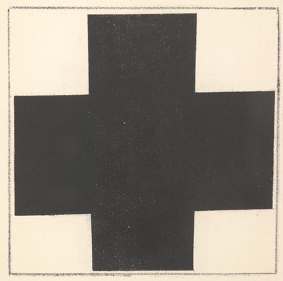 Czarny krzyż z "Suprematyzm: 34 rysunki" autorstwa Kazimir Severinovich Malevich