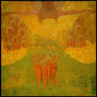 Triumf nieba (projekt fresku) autorstwa Kazimir Severinovich Malevich
