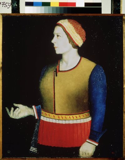 Portret żony artysty. Obraz Kasimira Severinovicha Malewicza (Malevich, Malevic) (1878-1935), olej na płótnie autorstwa Kazimir Severinovich Malevich