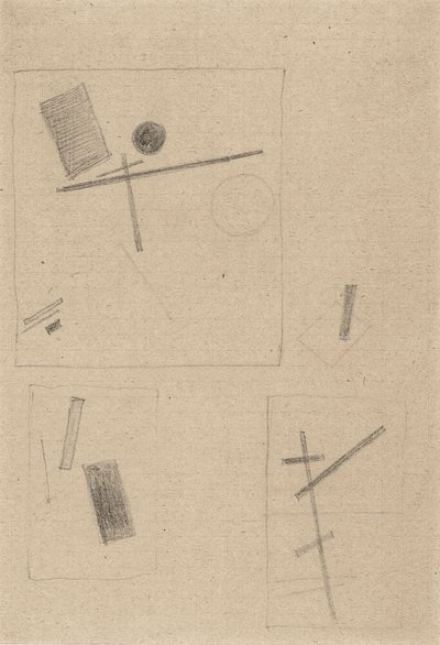 Rysunek suprematystyczny autorstwa Kazimir Severinovich Malevich