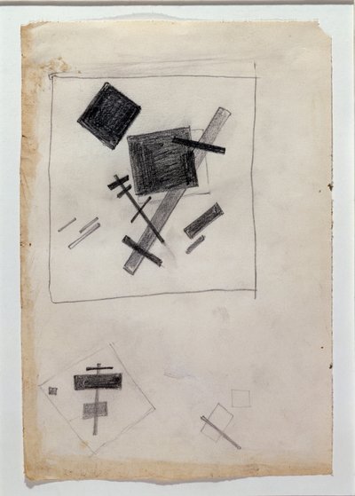 Kompozycja suprematystyczna (rysunek autorstwa Kazimir Severinovich Malevich
