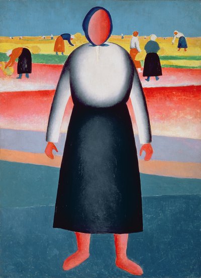 Żniwo, studium do obrazu, 1928-32 autorstwa Kazimir Severinovich Malevich