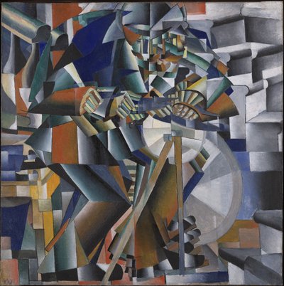 Szlifierka do noży lub zasada błyszczenia, 1912-3 autorstwa Kazimir Severinovich Malevich