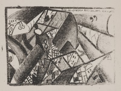 Bez tytułu (Pejzaż uniwersalny) z "Poezji Majakowskiego" autorstwa Kazimir Severinovich Malevich