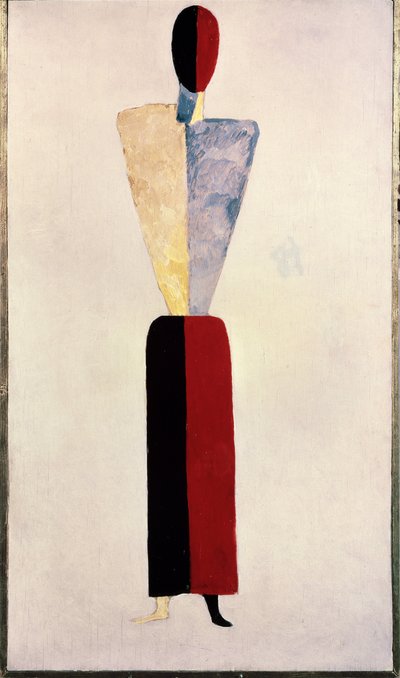 dziewczyna (kształt na białym tle) autorstwa Kazimir Severinovich Malevich