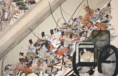 Porwanie klauzurowego cesarza Go Shirakawy przez Fujiwara Nobuyori w 1159, c.1200 autorstwa Keion Keion