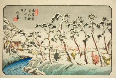 z. 15: Itahana (Jugo: Itahana), z serii „shi x ty ne st ta on s f te kiso kaido )” autorstwa Keisai Eisen