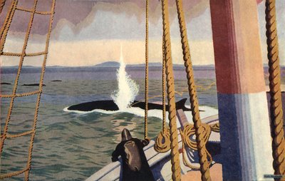 „Wielorybnictwo na Antarktydzie”. autorstwa Keith Henderson
