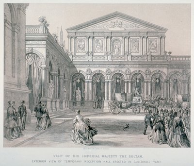 Wizyta Abd-ul-Aziza, sułtana Turcji w Guildhall, City of London, 1867. autorstwa Kell Brothers