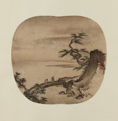 Krajobraz, druga połowa XV w. autorstwa Kenkō Shōkei
