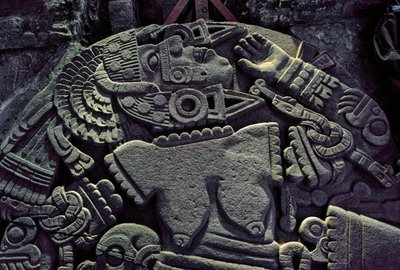 Ameryka; archeologia; Meksyk; Templo Mayor; Wielka Świątynia Azteków; Coyolxauqui, 2010 (zdjęcie) autorstwa Kenneth Garrett