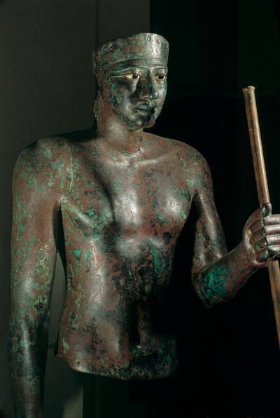 Posąg Pepi I, miedź z inkrustowanymi oczami z wapienia i obsydianu, ze świątyni H..., 2002 (zdjęcie) autorstwa Kenneth Garrett