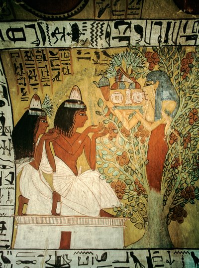 Artysta z Doliny Królów Sennedjem i jego żona oddają cześć bogini Hathor z ..., 2009 (zdjęcie) autorstwa Kenneth Garrett