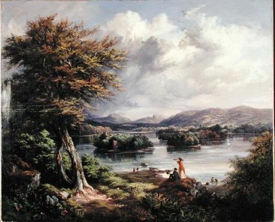 Jezioro Menteith (olej na płótnie) autorstwa Kenneth Macleay
