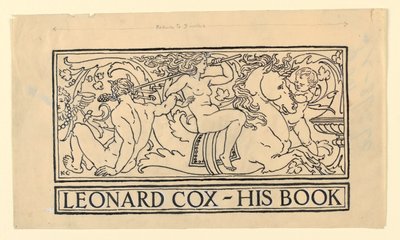 Ekslibris dla Leonarda Coxa autorstwa Kenyon Cox
