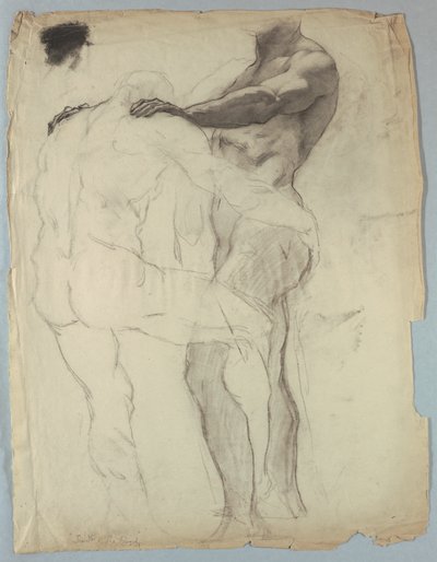 Studium postaci do „Jacob Wrestling with the Angel” autorstwa Kenyon Cox