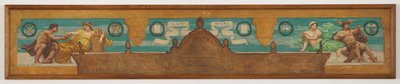 Law Reigns, Study for Central Panel of „The Reign of Law”, Fryz dla Sądu Apelacyjnego, Nowy Jork autorstwa Kenyon Cox