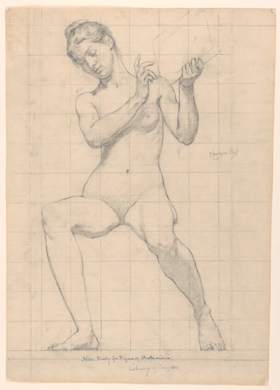 Studium dla „Matematyki”, „Nauki”, Library of Congress, Washington D.C. autorstwa Kenyon Cox