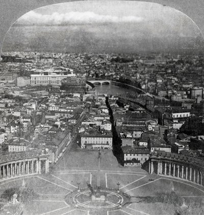 Rzym, Wieczne Miasto, z balkonu św. Piotra Włochy, 1904. autorstwa Keystone View Company