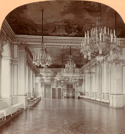 Sala Tańca, Pałac Królewski, Sztokholm, Szwecja, 1901. autorstwa Keystone View Company