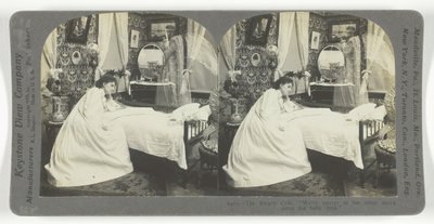 Puste łóżeczko. Jesteśmy bliżej drugiego brzegu od śmierci dziecka w 1899 roku. autorstwa Keystone View Company