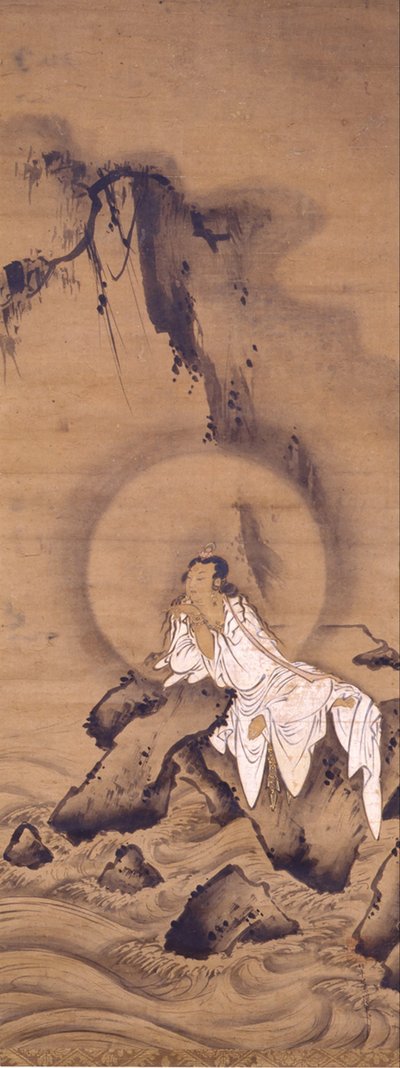 Kannon (Avalokitesvara) w białych szatach autorstwa Kichizan Mincho