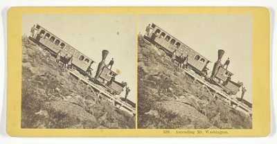 Ascending Mt. Washington, 185575. Twórcy: Kilburn Brothers, BW Kilburn. autorstwa Kilburn Brothers, BW Kilburn