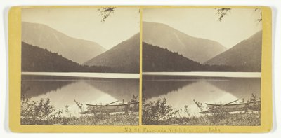 Franconia Notch z jeziora Echo, 185575. Twórcy: Kilburn Brothers, BW Kilburn. autorstwa Kilburn Brothers, BW Kilburn