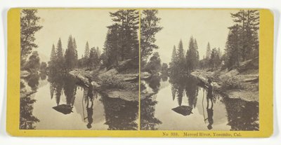 Merced River, Yosemite, Cal., 185575. Twórcy: Kilburn Brothers, BW Kilburn. autorstwa Kilburn Brothers, BW Kilburn