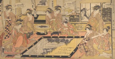 Obraz wotywny do podarowania Kannonie Asakusa..., ca. 1800. autorstwa Kitagawa Kikumaro