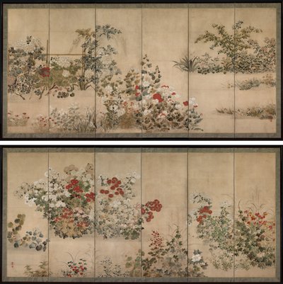 Kwiaty i Trawy autorstwa Kitagawa Sosetsu