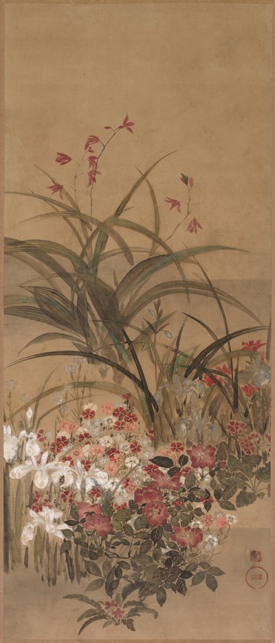 Summer Flowers, mid 1600s.    1202648   pl       polish Successfully Translated  Original: View the Tower of London from the River Thames with boats on the river, 1795 Translat: View the Tower of London from the River Thames with boats on the river, 1795 1 autorstwa Kitagawa Sosetsu
