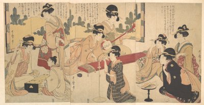 Wesołe wieczorne przyjęcie autorstwa Kitagawa Utamaro