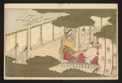 Scena sądowa osadzona w śniegu autorstwa Kitagawa Utamaro