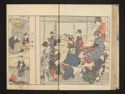 Grając ślepca w dzień wolny autorstwa Kitagawa Utamaro